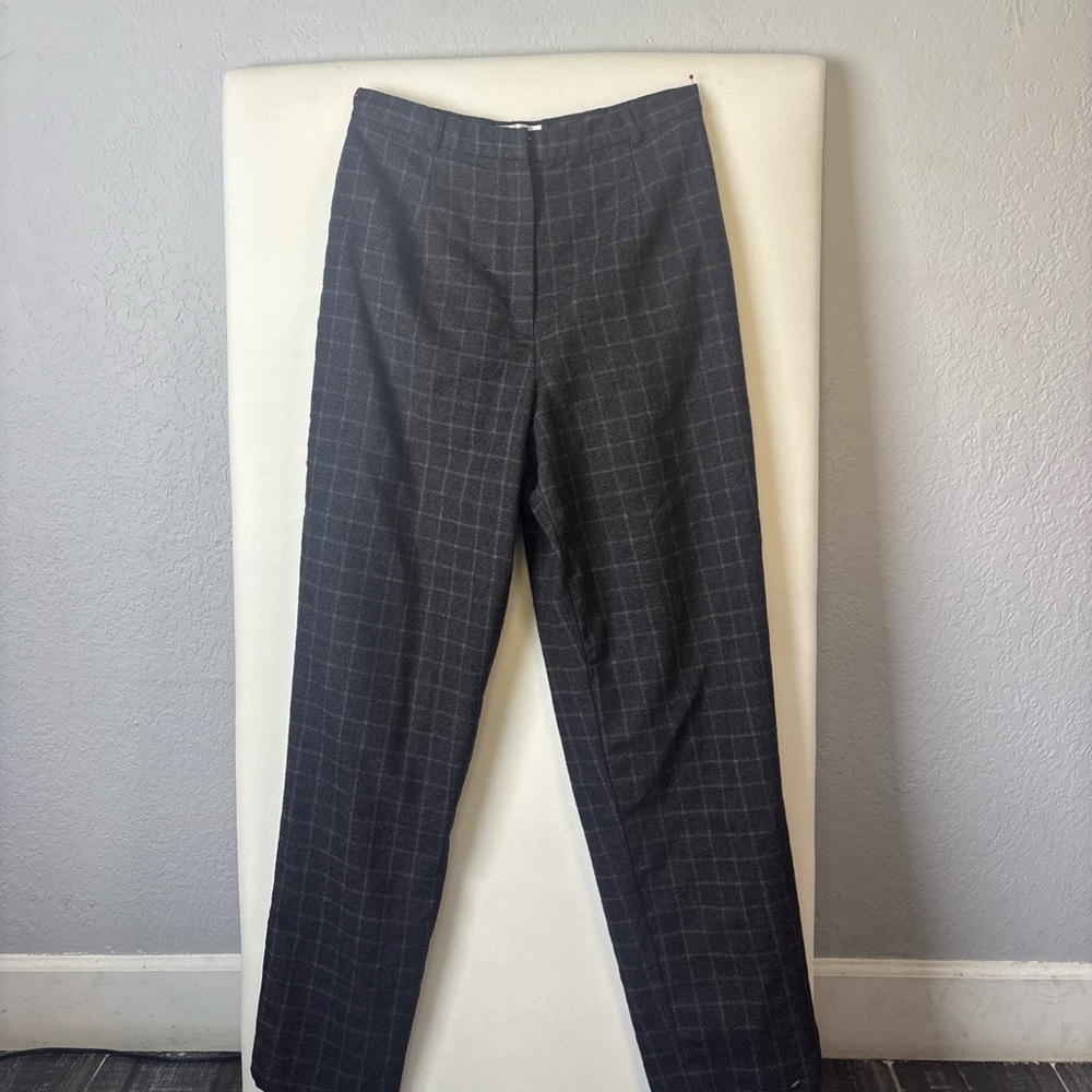 Talbots Men's Charcoal Checkered Dress‎ Pants